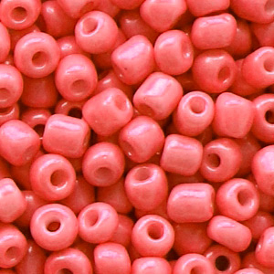 Rocailles 4mm salmon red, 20 gram